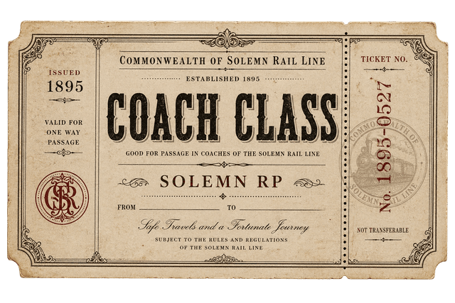 Coach Fare ticket