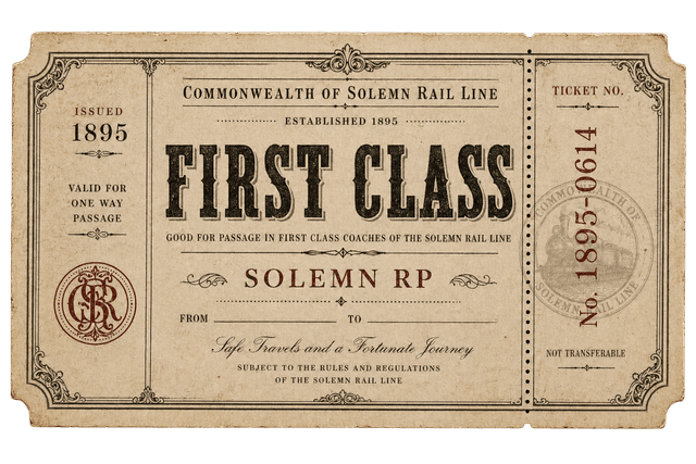 First Class Fare ticket