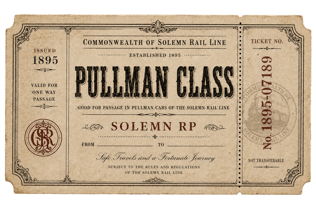 Pullman Fare ticket
